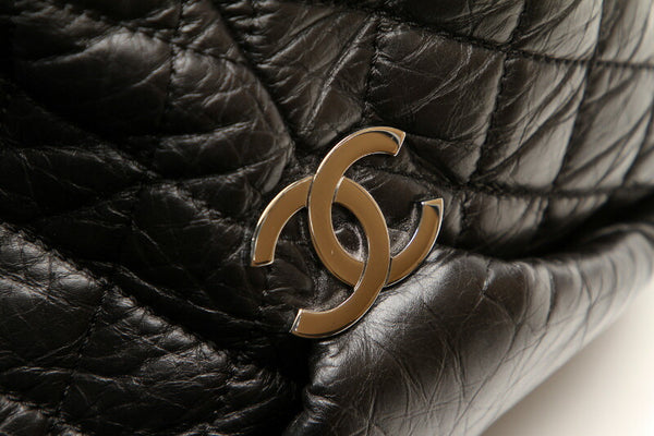 シャネル ブラック ラムスキン チェーン ショルダーバッグ レディース CHANEL 中古