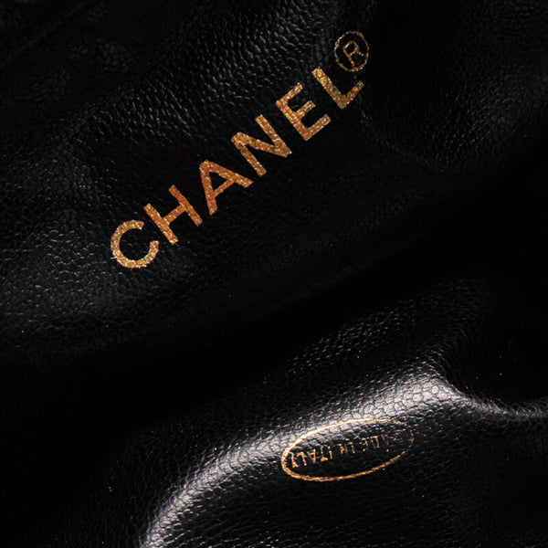 シャネル ブラック レザー チェーン ショルダーバッグ レディース CHANEL 中古