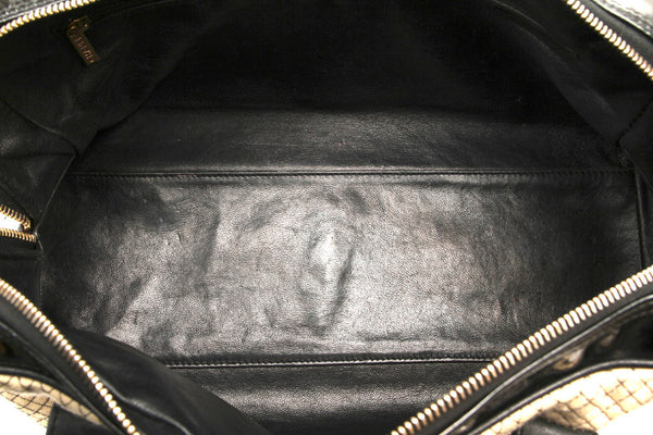 シャネル ベージュ ブラック キャンバス エナメル ボストンバッグ レディース CHANEL 中古