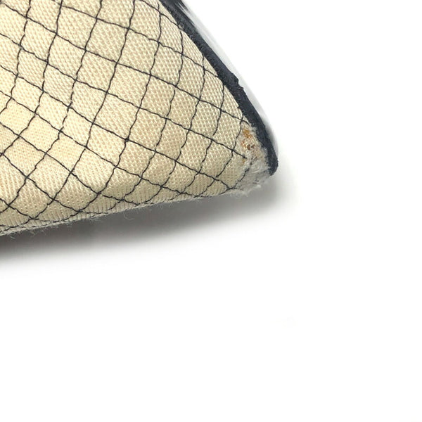 シャネル ベージュ ブラック キャンバス エナメル ボストンバッグ レディース CHANEL 中古