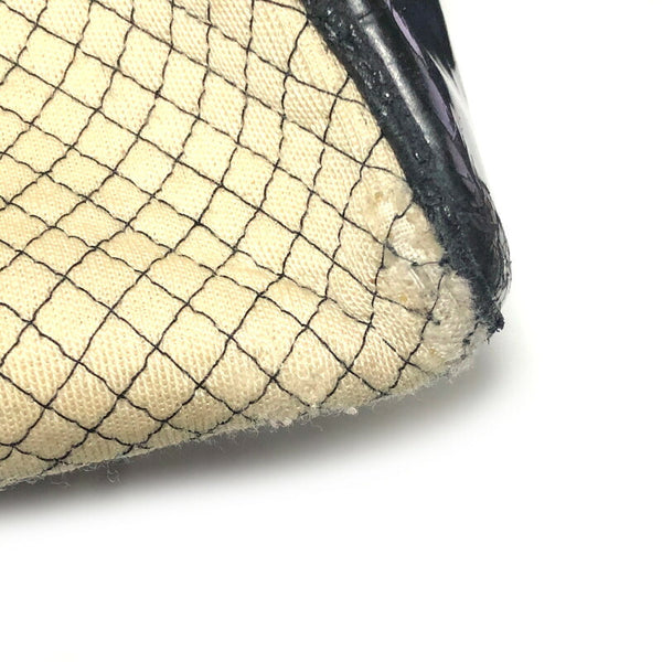 シャネル ベージュ ブラック キャンバス エナメル ボストンバッグ レディース CHANEL 中古