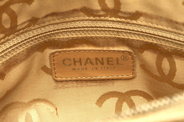 シャネル ベージュ キャビアスキン トートバッグ レディース CHANEL 中古