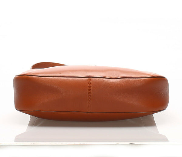 AU-21/4407 ブラウン  レザー ショルダーバッグ レディース 中古