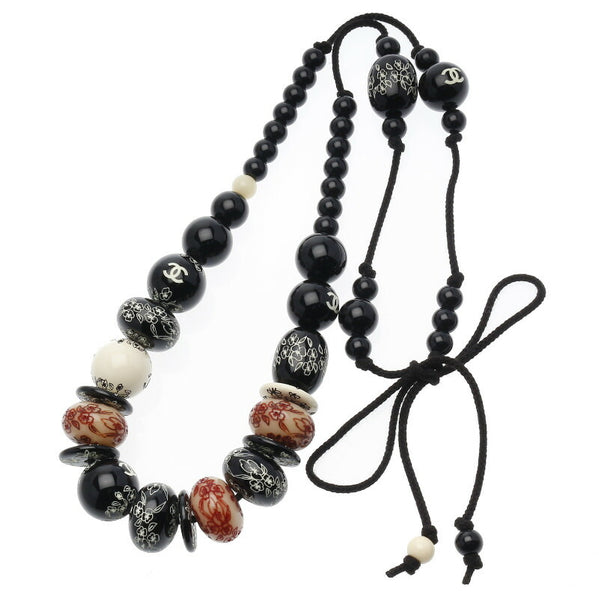 シャネル ブラック プラスチック ココマーク ネックレス レディース CHANEL 中古