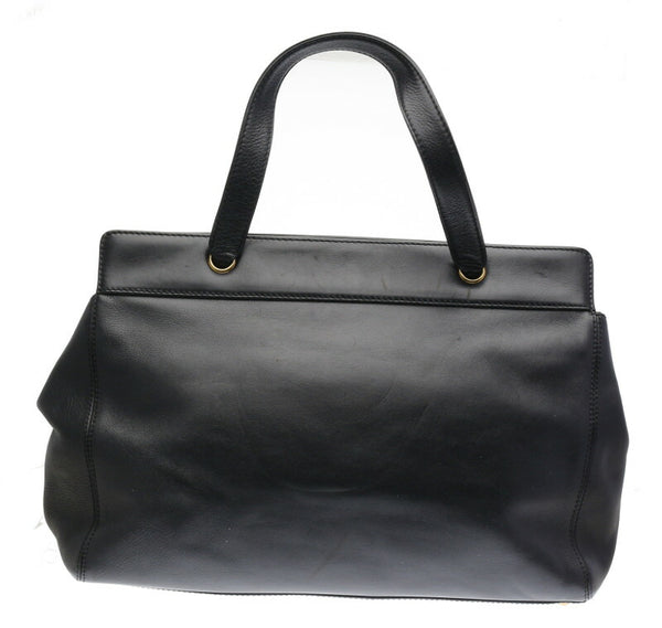 シャネル ブラック レザー ハンドバッグ ショルダーバッグ 2WAY レディース CHANEL 中古