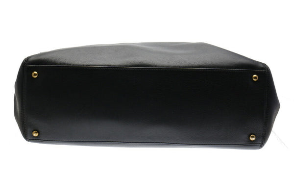 シャネル ブラック レザー ハンドバッグ ショルダーバッグ 2WAY レディース CHANEL 中古