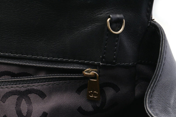 シャネル ブラック レザー ハンドバッグ ショルダーバッグ 2WAY レディース CHANEL 中古