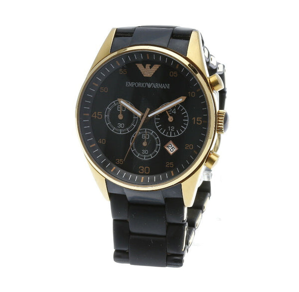 AR-5905 ゴールド ブラック 腕時計 メンズ クオーツ 中古