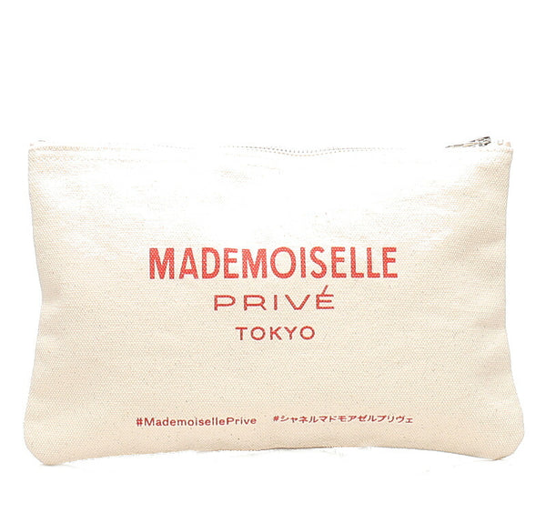 シャネル ノベルティ アイボリー キャンバス アクセサリーポーチ レディース CHANEL 中古