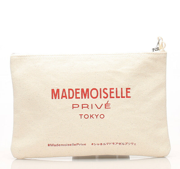 シャネル ノベルティ アイボリー キャンバス アクセサリーポーチ レディース CHANEL 中古