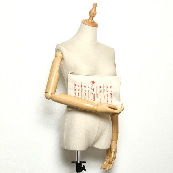 シャネル ノベルティ アイボリー キャンバス アクセサリーポーチ レディース CHANEL 中古