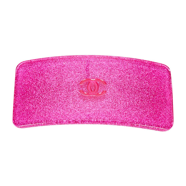 シャネル ピンク プラスチック ココマーク ラメ ヘアアクセサリー レディース CHANEL 【中古】