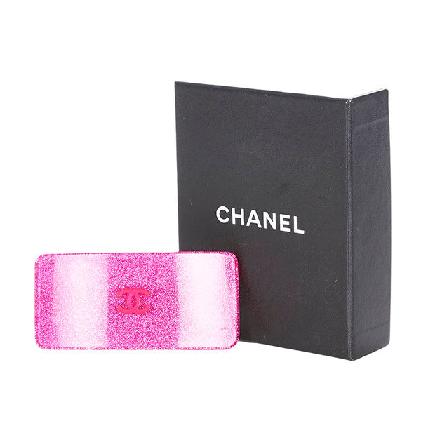 シャネル ピンク プラスチック ココマーク ラメ ヘアアクセサリー レディース CHANEL 【中古】