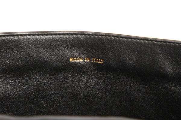 シャネル ブラック ラムスキン 肩掛け チェーン ショルダーバッグ レディース CHANEL 中古