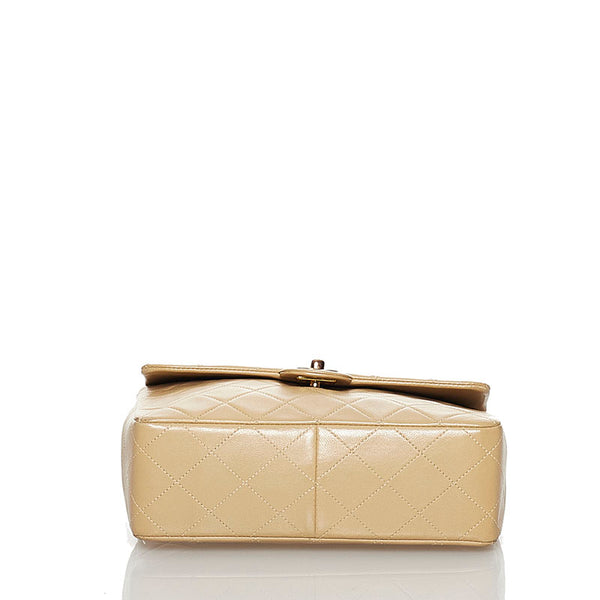 シャネル マトラッセ  ヴィンテージ ココマーク  ベージュ  ラムスキン チェーン ショルダーバッグ レディース CHANEL 【中古】