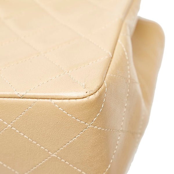 シャネル マトラッセ  ヴィンテージ ココマーク  ベージュ  ラムスキン チェーン ショルダーバッグ レディース CHANEL 【中古】