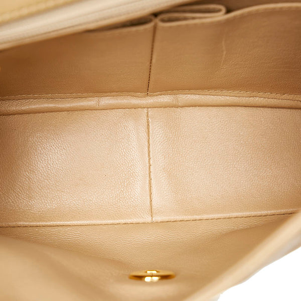 シャネル マトラッセ  ヴィンテージ ココマーク  ベージュ  ラムスキン チェーン ショルダーバッグ レディース CHANEL 【中古】