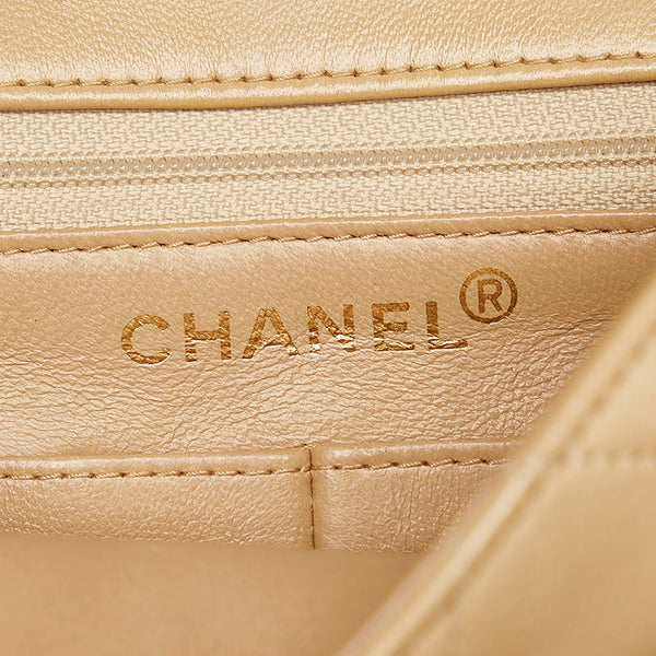 シャネル マトラッセ  ヴィンテージ ココマーク  ベージュ  ラムスキン チェーン ショルダーバッグ レディース CHANEL 【中古】