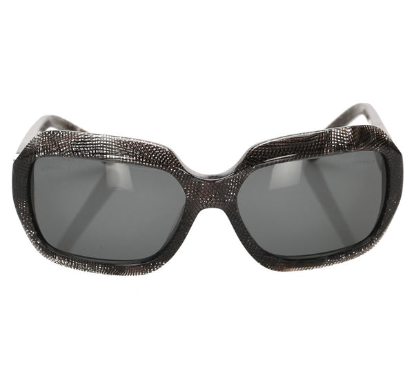 シャネル ブラック プラスチック メタル サングラス ユニセックス CHANEL 中古