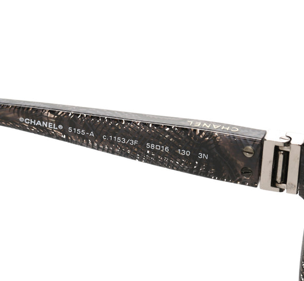 シャネル ブラック プラスチック メタル サングラス ユニセックス CHANEL 中古