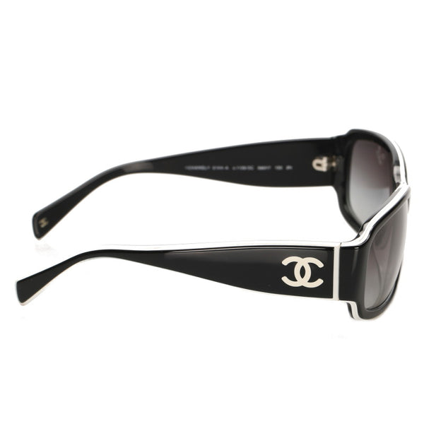 シャネル ブラック プラスチック サングラス レディース CHANEL 中古