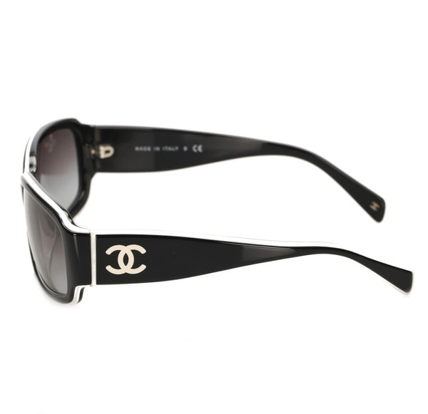 シャネル ブラック プラスチック サングラス レディース CHANEL 中古