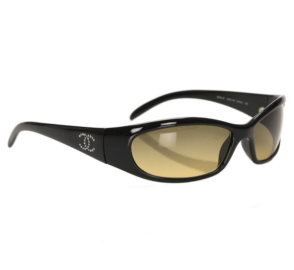 シャネル ブラック プラスチック サングラス ユニセックス CHANEL 中古