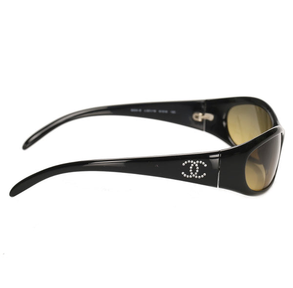 シャネル ブラック プラスチック サングラス ユニセックス CHANEL 中古