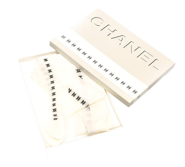 シャネル ホワイト 白 ポリエステル ナイロン ストッキング レディース CHANEL 中古