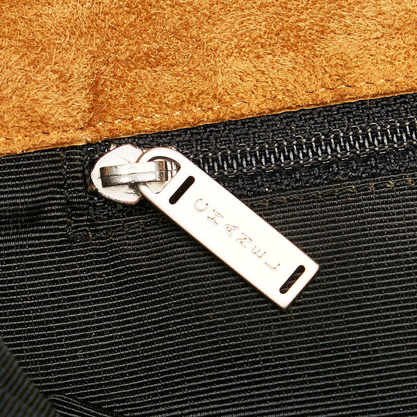 シャネル パッチワーク  ショルダーバッグ ベージュ スウェード レディース CHANEL 【中古】