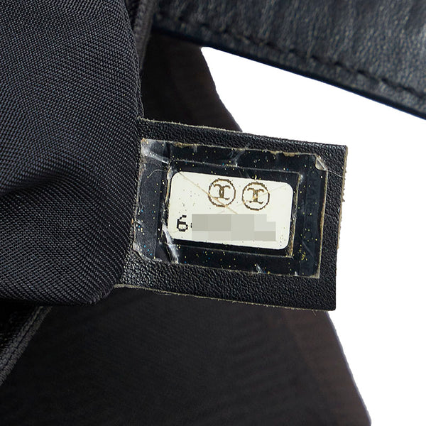 シャネル ニュートラベルライン トートバッグ ブラック ナイロン レザー レディース CHANEL 【中古】