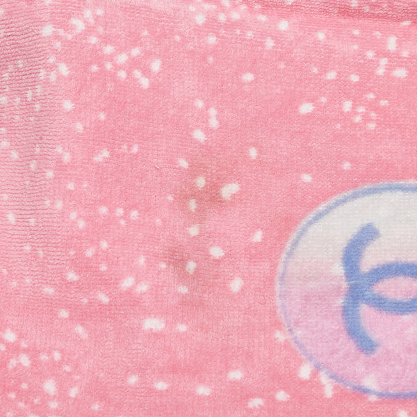 シャネル ビーチマット ブランケット タオル ピンク コットン レディース CHANEL 【中古】