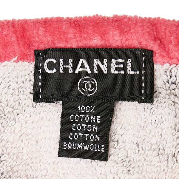 シャネル ビーチマット ブランケット タオル ピンク コットン レディース CHANEL 【中古】