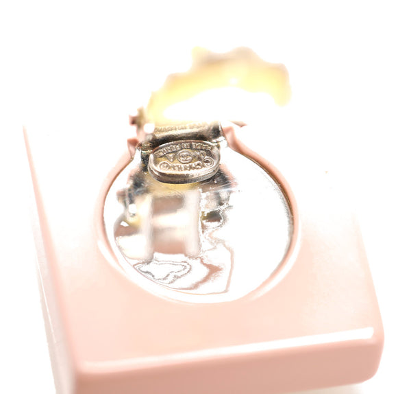 シャネル ハート ピンク プラスチック ラインストーン イヤリング レディース CHANEL 中古