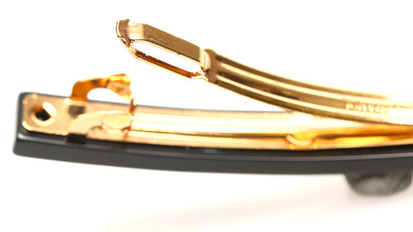 シャネル ブラック 黒 プラスチック バレッタ レディース CHANEL 中古