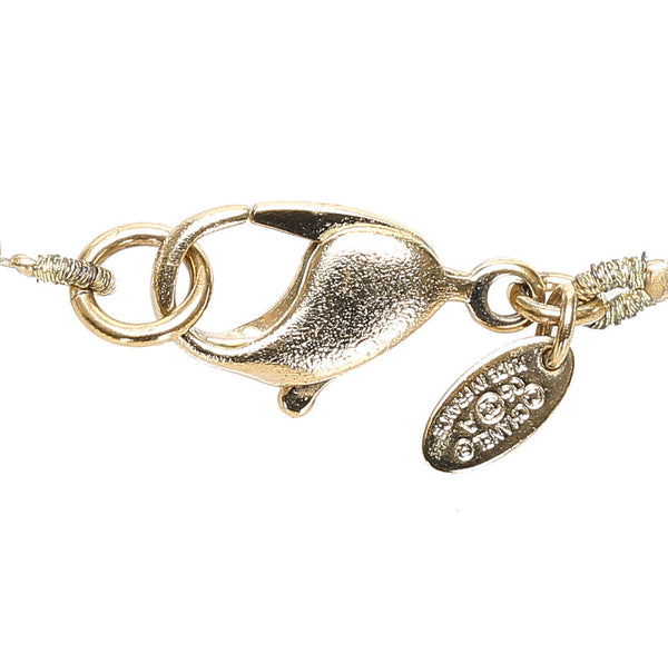 シャネル ホワイト ブルー パール メタル パール ネックレス レディース CHANEL 中古