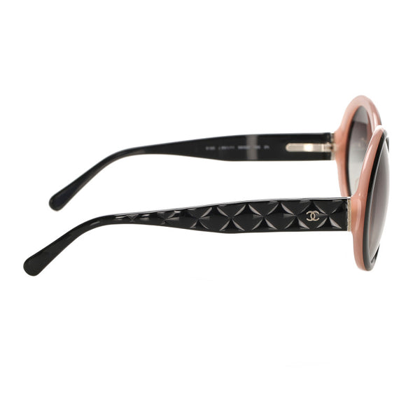 シャネル ブラック ピンク プラスチック サングラス レディース CHANEL 中古