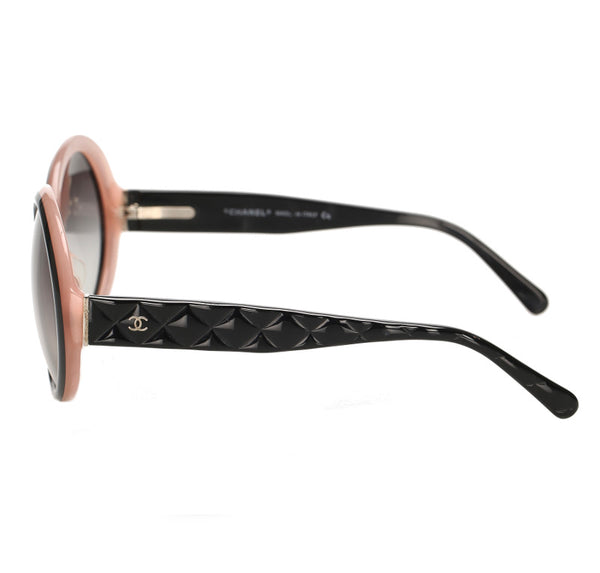 シャネル ブラック ピンク プラスチック サングラス レディース CHANEL 中古
