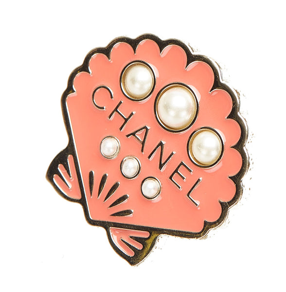 シャネル ピンク メッキ ブローチ レディース CHANEL 中古