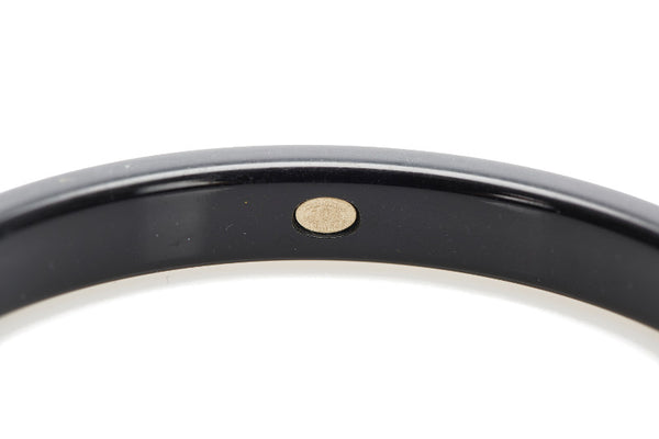 シャネル ブラック ホワイト プラスチック メッキ ブレスレット レディース CHANEL 中古