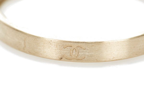 シャネル ブラック ホワイト プラスチック メッキ ブレスレット レディース CHANEL 中古