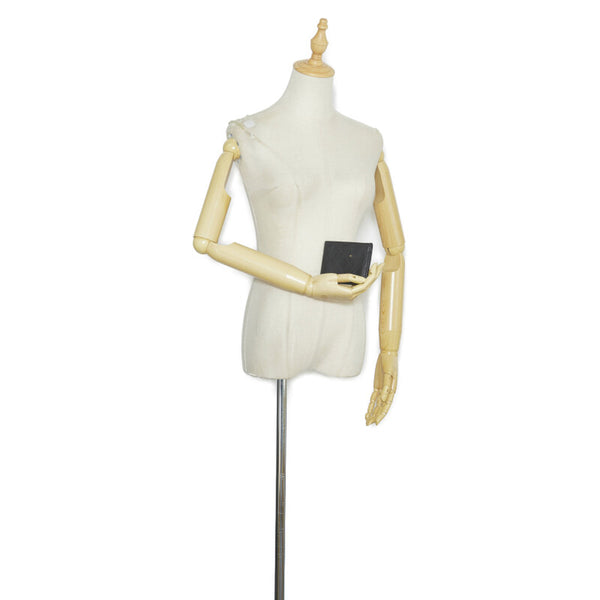 シャネル ビコローレ ココマーク 二つ折り財布 折り畳み財布 ブラック レザー レディース CHANEL 【中古】