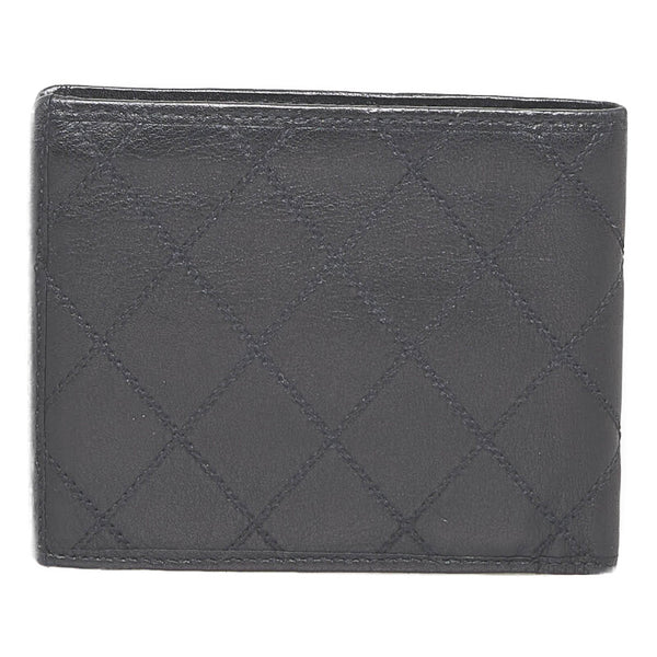 シャネル ビコローレ ココマーク 二つ折り財布 折り畳み財布 ブラック レザー レディース CHANEL 【中古】