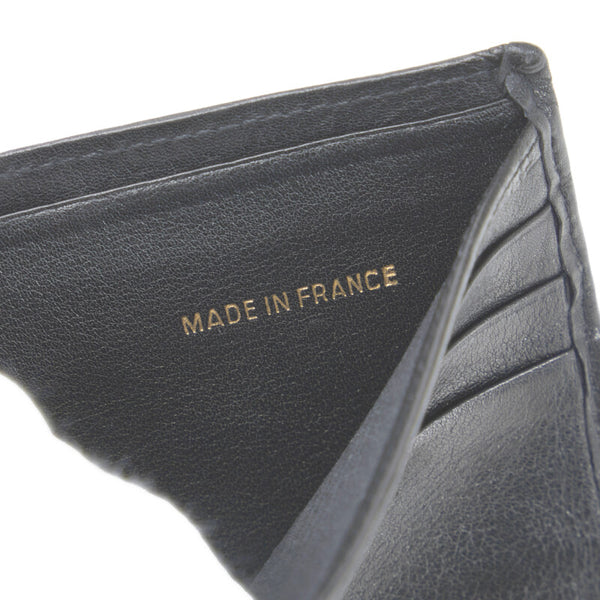 シャネル ビコローレ ココマーク 二つ折り財布 折り畳み財布 ブラック レザー レディース CHANEL 【中古】