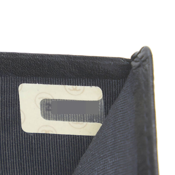 シャネル ビコローレ ココマーク 二つ折り財布 折り畳み財布 ブラック レザー レディース CHANEL 【中古】