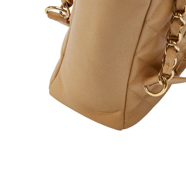 シャネル マトラッセ ココマーク PST トート チェーンショルダーバッグ ベージュ レザー レディース CHANEL 【中古】