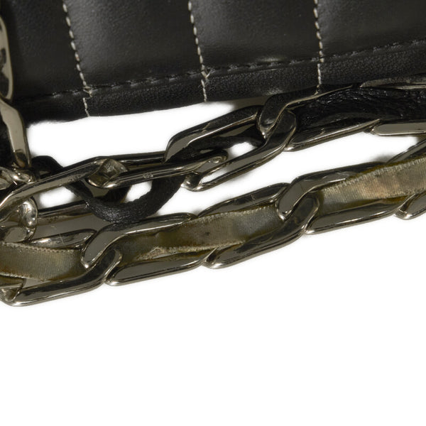 シャネル ニューマドモアゼル シルバー金具 ココマーク チェーン トートバッグ ショルダーバッグ ブラック レザー ビニール レディース CHANEL 【中古】
