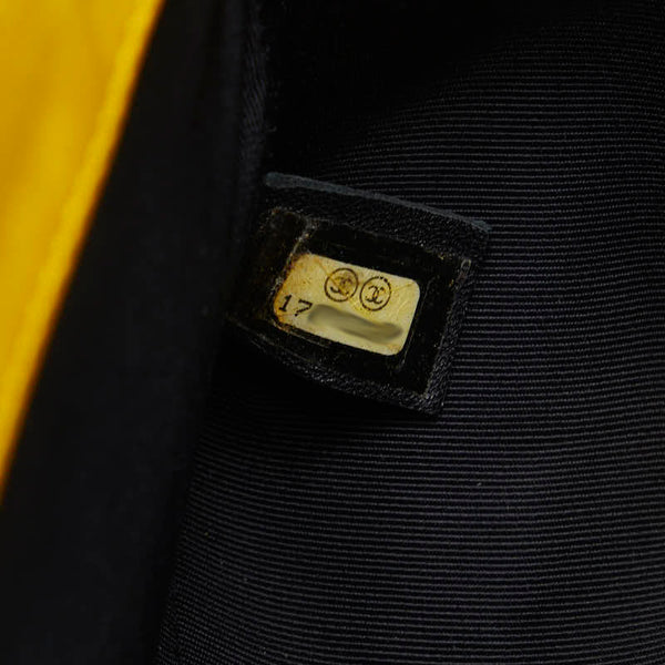 シャネル ボーイシャネル ココマーク 斜め掛け チェーン ショルダーバッグ イエロー レザー レディース CHANEL 【中古】