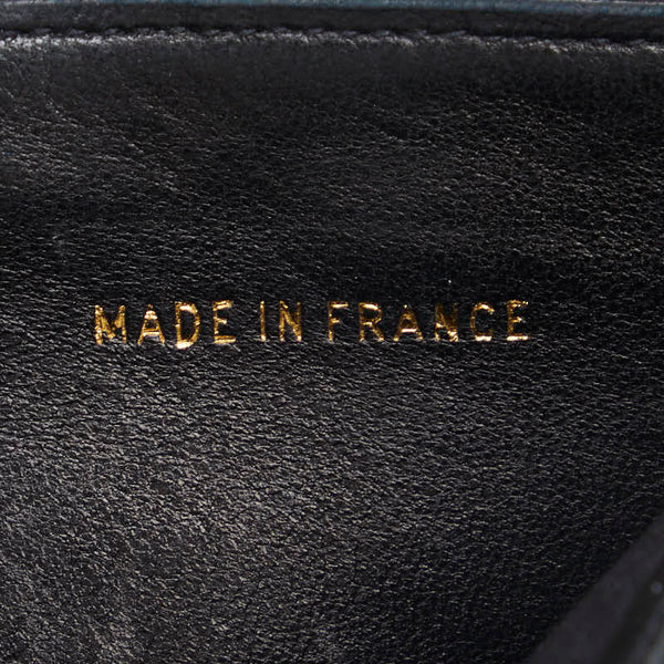 シャネル ビコローレ ダブルホック ココマーク 二つ折り財布 ブラック ラムスキン レディース CHANEL 【中古】