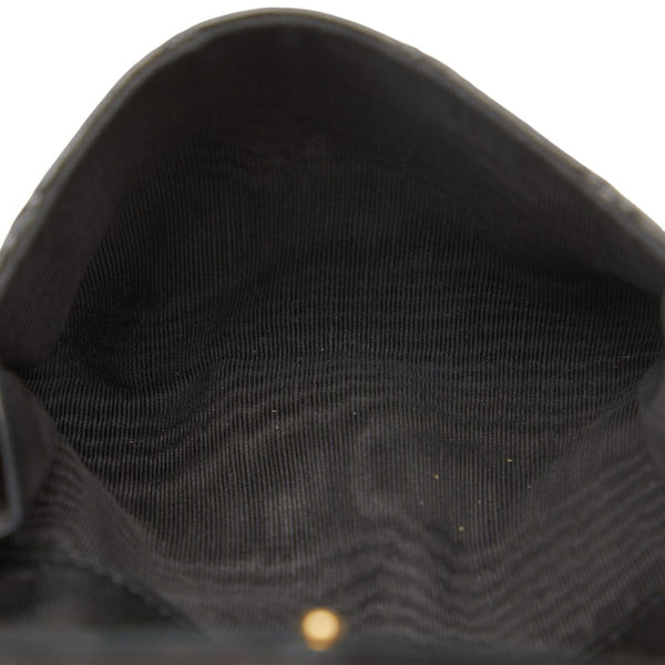 シャネル ビコローレ ダブルホック ココマーク 二つ折り財布 ブラック ラムスキン レディース CHANEL 【中古】